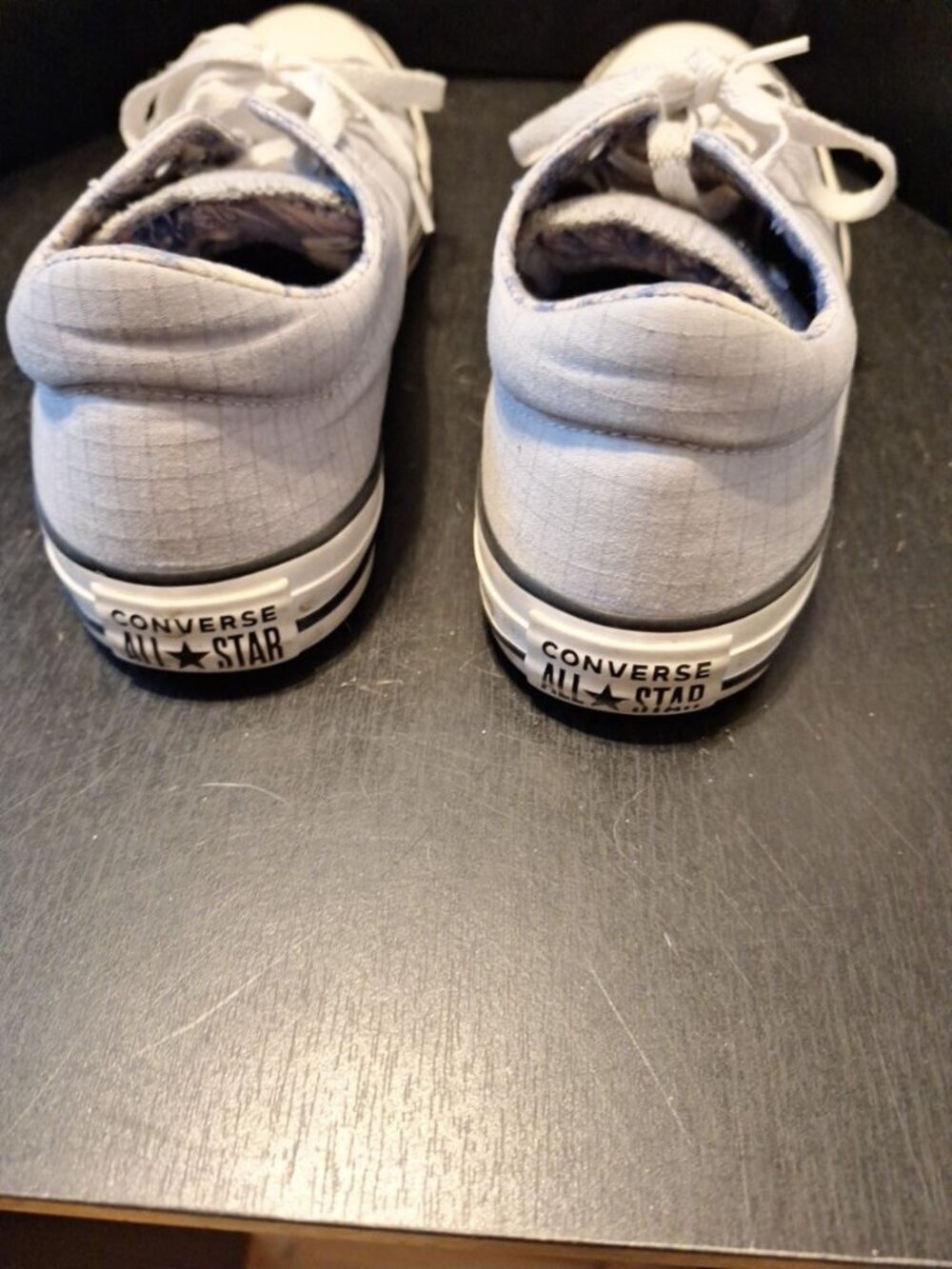 Converse Chuck Taylor All Star Madison Wolf Grey Chambray Sneakers Women’s Shoes - Picture 3 of 5